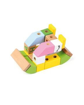 Blocos de construção de animais da floresta - 80 peças