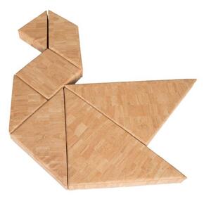 Tangram em Tecido de Cortiça Natural