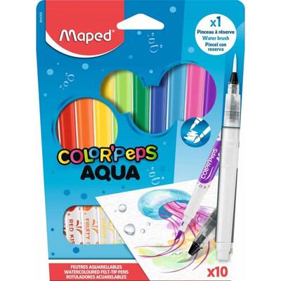Maped 10 Marcadores de Feltro Com Pincél