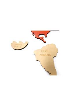Puzzle continentes mapa