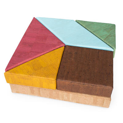 Tangram em Tecido de Cortic?a Colorido