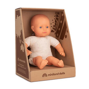 Boneco Caucasiano Corpo Macio 32cm