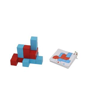Jogo De Blocos Quadrados De Madeira 3D / CUBOS 3D