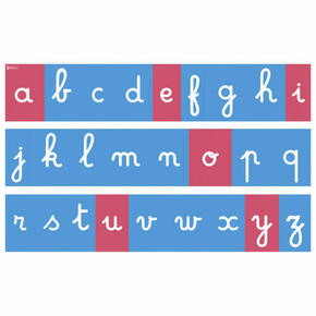 Letras minúsculas cursivas