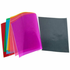 Papel de trabalho manual liderpel cellofan 10 folhas cores sortidas