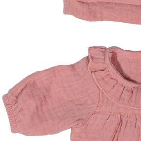 Pijama rosa com chapéu - 38 cm