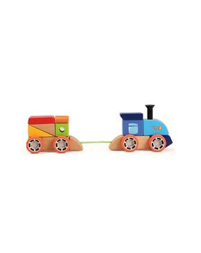 Conjunto de trem de empilhamento de madeira - 22 peças
