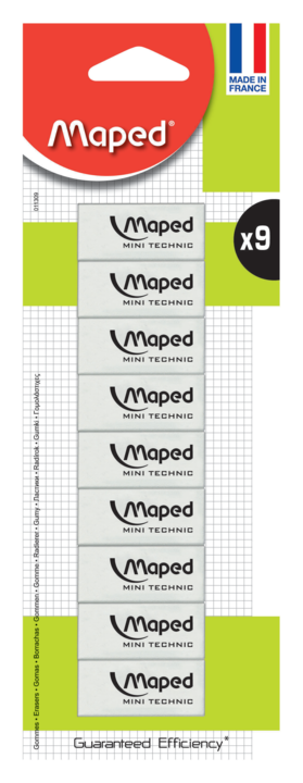 Maped Technic - Pacote com 9 borrachas