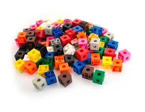 Cubos Encaixáveis 2 cm - 100 Peças