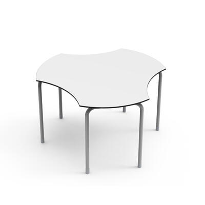 Mesa DESK21 U Circular com Recortes Fixa