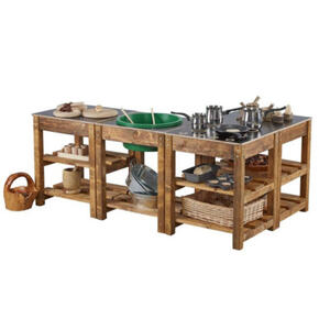 Conjunto de cozinha de madeira de longa duração