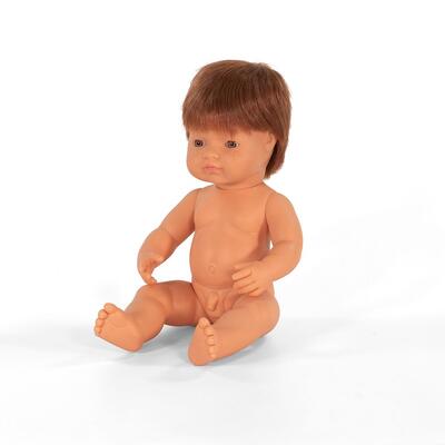 Bebé Caucasiano Ruivo 38cm