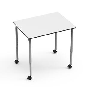 Mesa DESK21 U retangular individual fixa