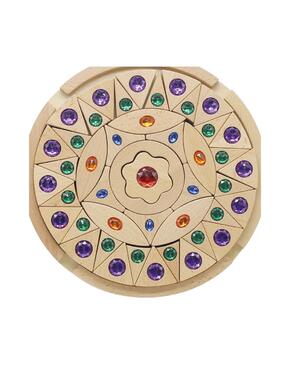 Mandala de madeira maciça