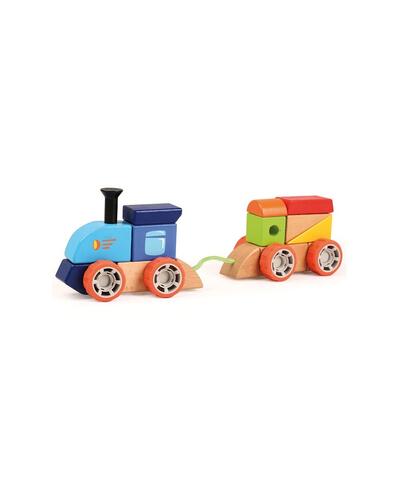 Conjunto de trem de empilhamento de madeira - 22 peças