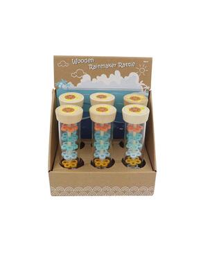 Display Chocalho Rainmaker De Madeira - 6 Peças 