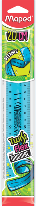 Régua Plástico Flexível de 20cms. - Cores Sortidas Rotativo 