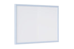 Quadro branco com moldura pastel - Azul