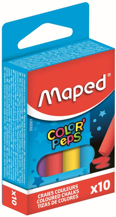 Giz de parede Maped Color 'PEPS, redondo, cores sortidas