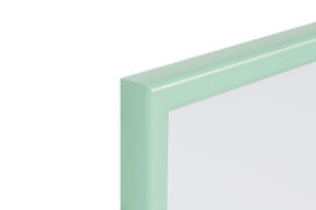 Quadro branco com moldura pastel - Verde