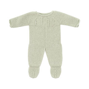 Pijama de malha verde - 40cm