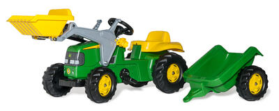 rollyKid John Deere com Reboque e Pá Carregadora