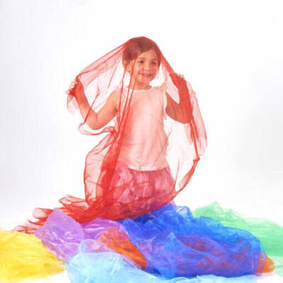 Pacote de tecido de organza arco-íris