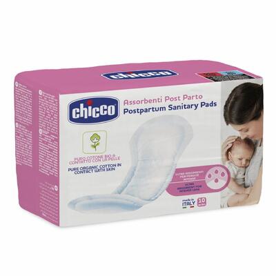 Pensos higiénicos pós-parto em algodão orgânico
