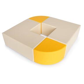 Banco em L 76 x 76 x 30 cm