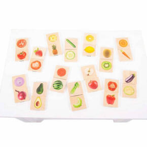 Encontre pares de frutas e vegetais