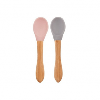 Minikoioi Colheres em Silicone e Bamboo