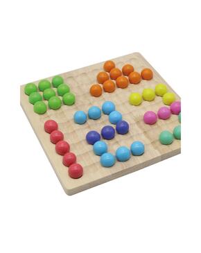 Jogo de contas de madeira