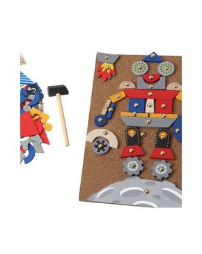 Conjunto De Cortiça E Formas De Madeira Robert & Spaceship Tap A Shape 