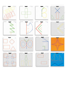 Conjunto De 6 Geoplanos Transparentes