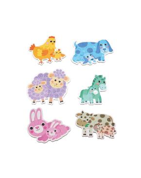 Puzzle De Escada / 6 Puzzles progressivos de animais da quinta