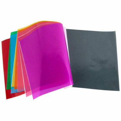 Papel de trabalho manual liderpel cellofan 10 folhas cores sortidas