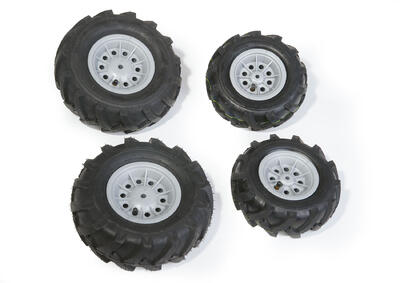 rollyTrac Air Tyres Prateado