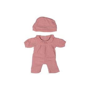 Pijama rosa com chapéu - 38 cm