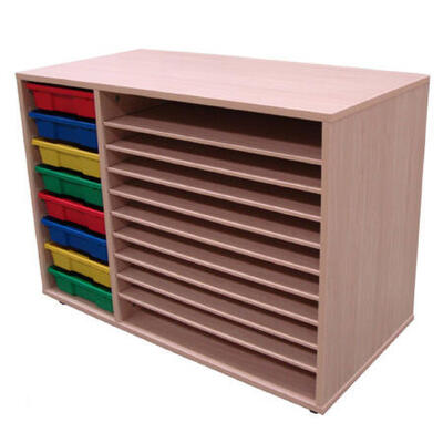 Gabinete baixo de cubo e papelão