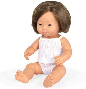 Bebé Caucasiana Com Síndrome de Down 38cm Com Roupa Interior