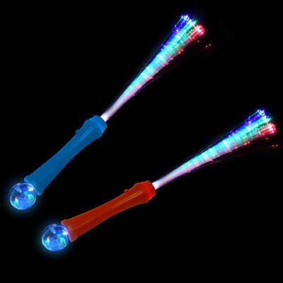 Varinha Manual com fibras luminosas vermelhas e azuis