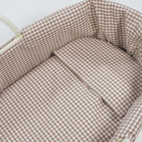 Conjunto para berço - Praliné Vichy/Rayas