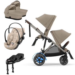 Pack E-Gazelle S + Assento Extra Gazelle S + Cloud G3 (x2) + Alcofa Gazelle S (x2) + Base G3 (x2)