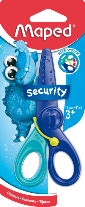 Tesoura Maped Helix USA KidiCut, multicolorida