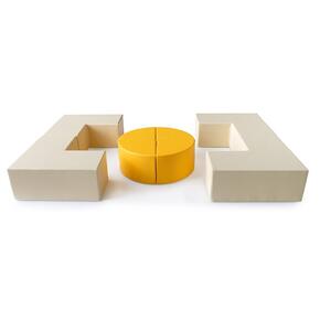 Banco Quarto de Círculo 38 x 38 x 30 cm