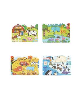Puzzle 4 em 1 Grow Up - Quatro Estações dos Animais