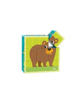 Puzzle de blocos de animais
