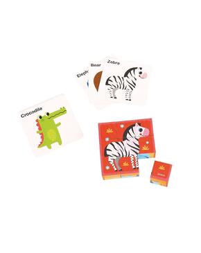Puzzle de blocos de animais