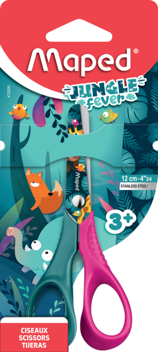 Tesoura Vivo 12 Cm Jungle Fever Blister – Maped