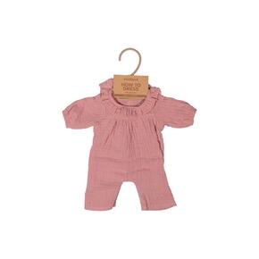 Pijama rosa com chapéu - 38 cm